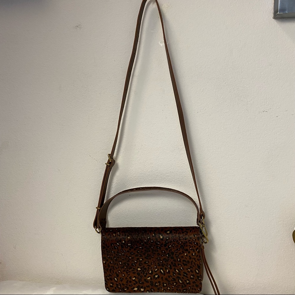 Madewell Leopard Genuine Calf Hair Crossbody